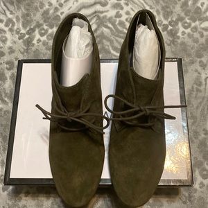 Nine West Olive Green Wedge Boots, Size 10 1/2, Worn Twice, Box, No trade